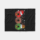 Santa Reindeer Elf Donut Doughnut Christmas Womens Fleece Deken (Voorkant (Horizontaal))