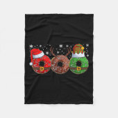 Santa Reindeer Elf Donut Doughnut Christmas Womens Fleece Deken (Voorkant)