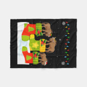 Santa Reindeer Elf Wildebeest In Christmas Socks U Fleece Deken (Voorkant (Horizontaal))