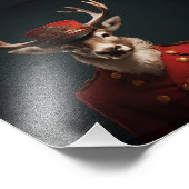 Santa Reindeer Foto Afdruk (Hoek)