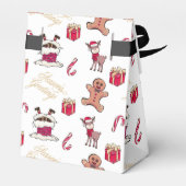 Santa Reindeer Gifts Gingerbrood Men Candy Cane Bedankdoosjes (Achterkant)