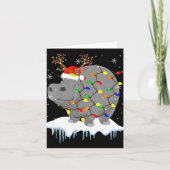 Santa Reindeer Hip Xmas Light Santa Reindeer Hip T Kaart (Voorkant)