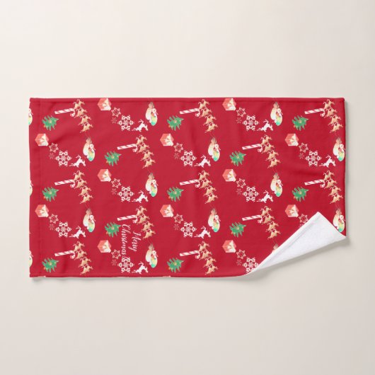 Santa Reindeer    kerstkeukenset Bad Handdoek (Handdoek)