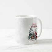 Santa & Reindeer Merry Christmas Mug Koffiemok (Voorkant rechts)