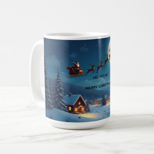 Santa Reindeer Moon Mok (Voorkant links)