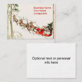 Santa Reindeer op sneeuw Visitekaartje (Voorkant / Achterkant)