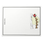 Santa Reindeer over sneeuw afgedekt door stad Lt M Notitieblok (Voorkant)