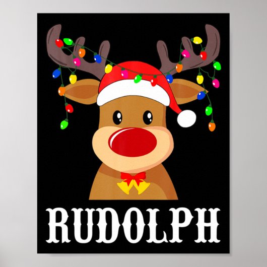 Santa Reindeer Rudolph Xmas Group Costume  Poster (Voorkant)