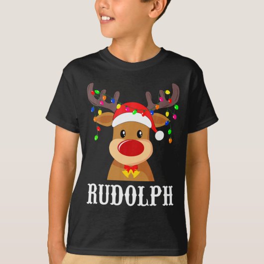 Santa Reindeer Rudolph Xmas Group Costume  T-shirt (Voorkant)