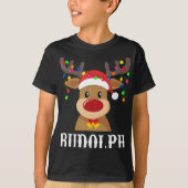Santa Reindeer Rudolph Xmas Group Costume T Shirt (Voorkant)