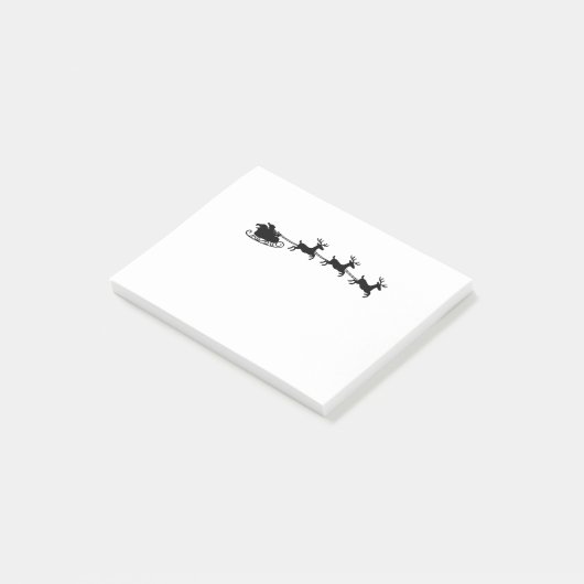 Santa Reindeer Sleigh Post-it® Notes (Schuin)