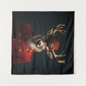 Santa Reindeer Wandkleed (Voorkant (horizontaal))