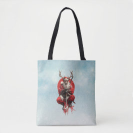 Santa Reindeer Warrior – Holiday Battle Edition Tote Bag