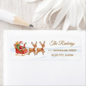 Santa Reindeers Christmas address Etiket (Insitu)