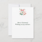 Santa Reindeers Christmas Flat Note Card Notitiekaartje (Achterkant)