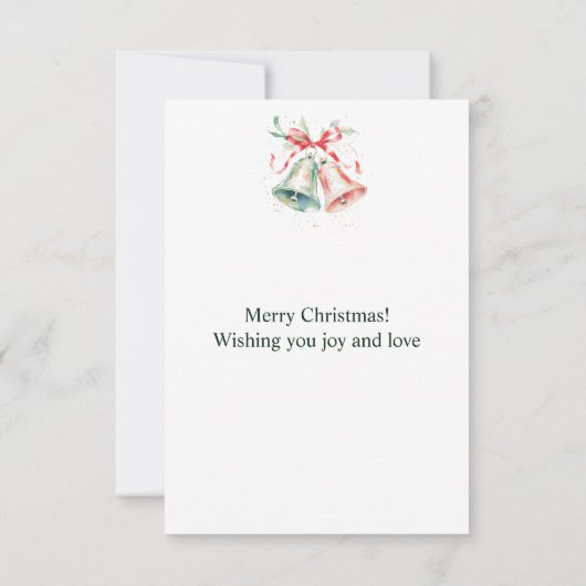 Santa Reindeers Christmas Flat Note Card Notitiekaartje (Achterkant)