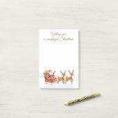 Santa Reindeers Christmas Post-it® Notes (Op bureau)