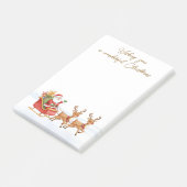 Santa Reindeers Christmas Post-it® Notes (Schuin)