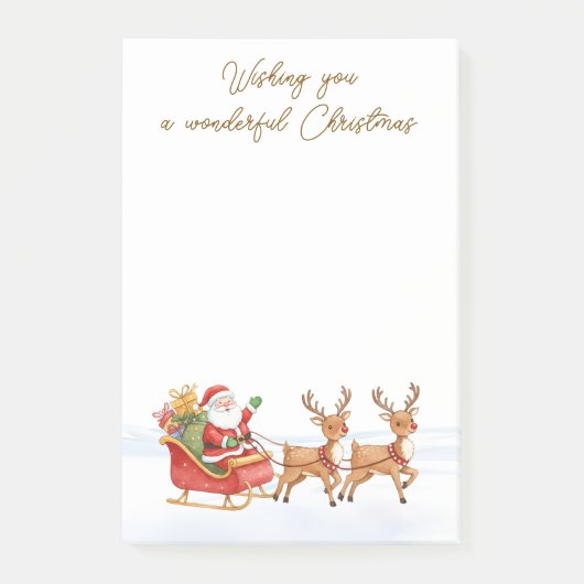Santa Reindeers Christmas Post-it® Notes (Voorkant)
