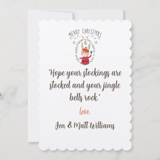 Santa Reindekerst Scandinavische kaart (Achterkant)