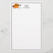 Santa Reindester over sneeuwbedekking Briefpapier (Voorkant)