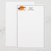 Santa Reindester over sneeuwbedekking Briefpapier (Voorkant / Achterkant)