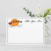 Santa Reindester over sneeuwbedekking Feestdagenkaart (Staand voorkant)