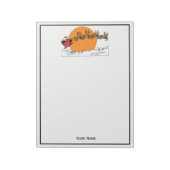 Santa Reindester over sneeuwbedekking Notitieblok (Linkerzijde)