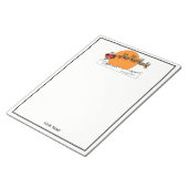 Santa Reindester over sneeuwbedekking Notitieblok (Schuin)