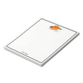 Santa Reindester over sneeuwbedekking Notitieblok (Linkerzijde)