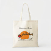 Santa Reindester over sneeuwbedekking Tote Bag (Voorkant)