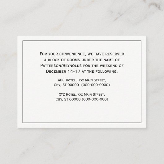 Santa Reindester over sneeuwbedekking Visitekaartje (Achterkant)