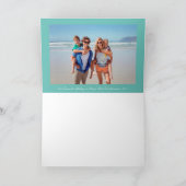 Santa ReindeTropical Summer Holiday Feestdagen Kaart (Binnen)