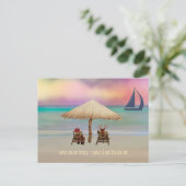 Santa ReindeTropical Summer Holiday Feestdagenkaart (Staand voorkant)