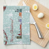 santa reindierteam theedoek (Quarter Fold)