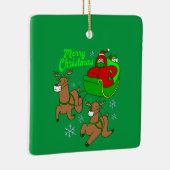 santa reinreder slee keramisch ornament (Rechts)