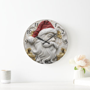 Santa reliëf kunst viert Kerstmis Grote Klok