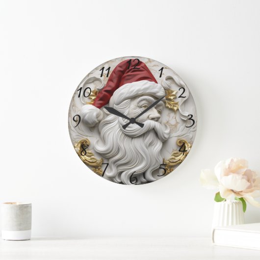 Santa reliëf kunst viert Kerstmis Grote Klok (Huis)