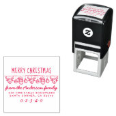 Santa & Rendier Bunting Leuke naam retouradres Zelfinktende Stempel (In situ)