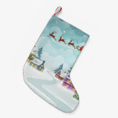 Santa rendier kerst  scène kleine kerstsok (Voorkant (Hangend))