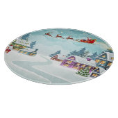 Santa rendier kerst  scène snijplank (Hoek)