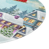 Santa rendier kerst  scène snijplank (Hoek)