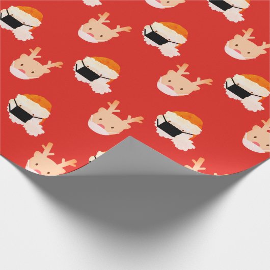 Santa rendier met rood masker cadeaupapier (Hoek)