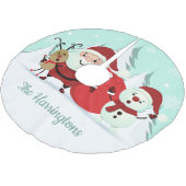 Santa, rendier & sneeuwman aangepaste naam boom ro kerstboom rok (Gekanteld)