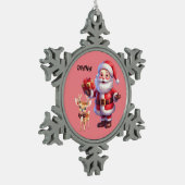 SANTA & RENDIER SNEEUWVLOK ORNAMENT (Links)