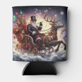 Santa/Rendier steampunk Kerstmis/winter Blikjeskoeler (Voorkant)