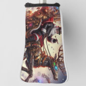 Santa/Rendier steampunk Kerstmis/winter Golfheadcover (Draai 90)