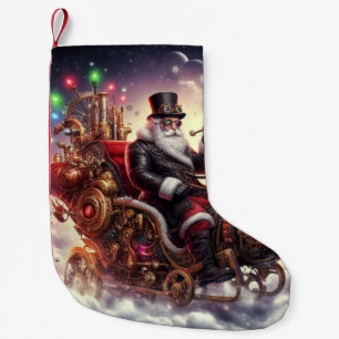 Santa/Rendier steampunk Kerstmis/winter Kleine Kerstsok