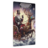 Santa/Rendier steampunk Kerstmis/winter Klembord (Rechts)