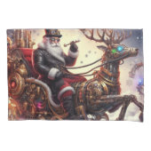 Santa/Rendier steampunk Kerstmis/winter Kussensloop (Voorkant)